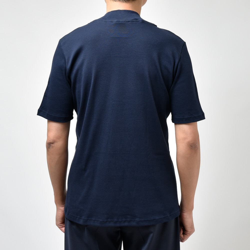 MAISON CORNICHON(メゾン コルニション) コットンフライスモックネックS/Sカットソー