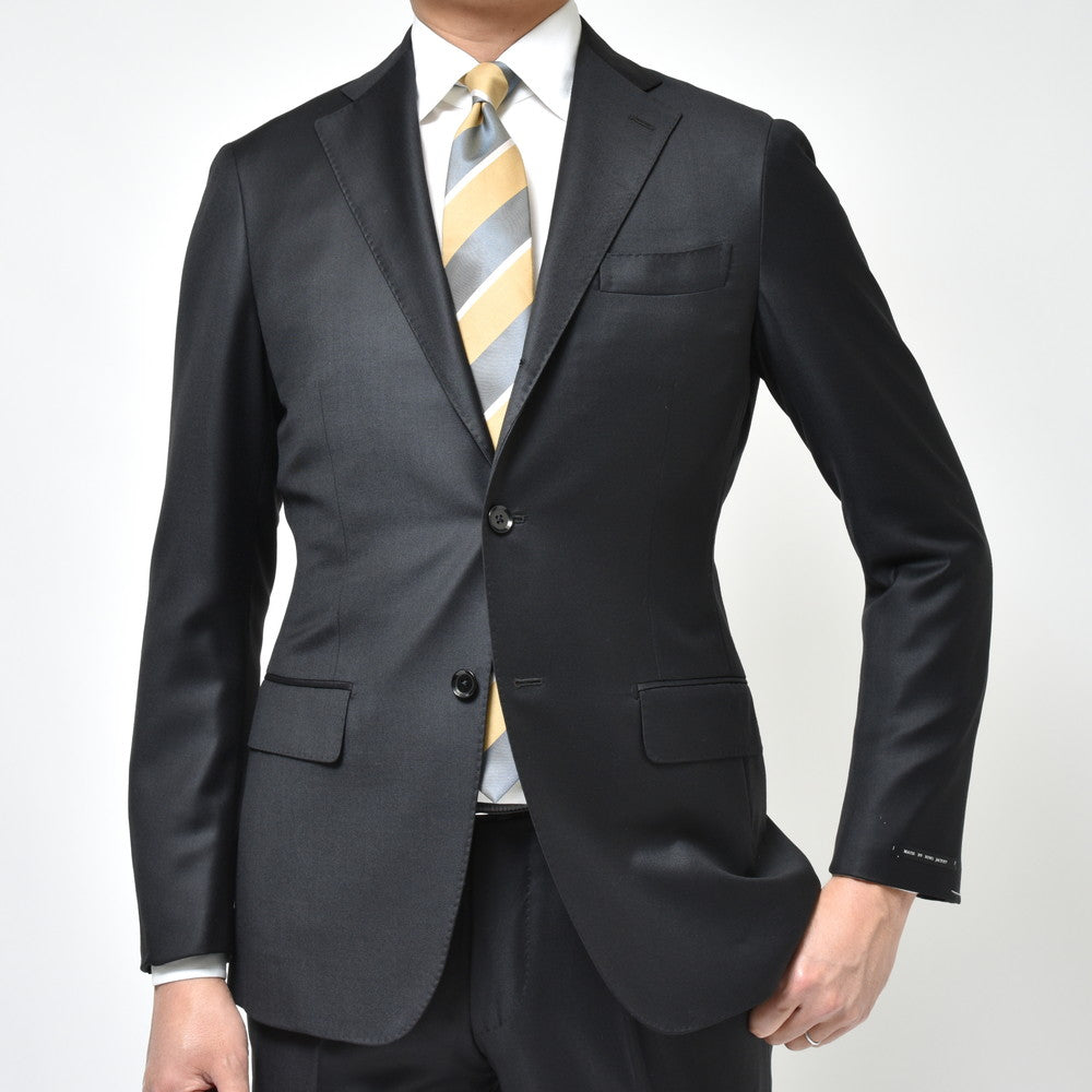 guji(グジ) SUPER150'sウールソリッド3B1プリーツスーツ (MADE BY RING JACKET / LoroPianaファブリック使用)【オールシーズン】