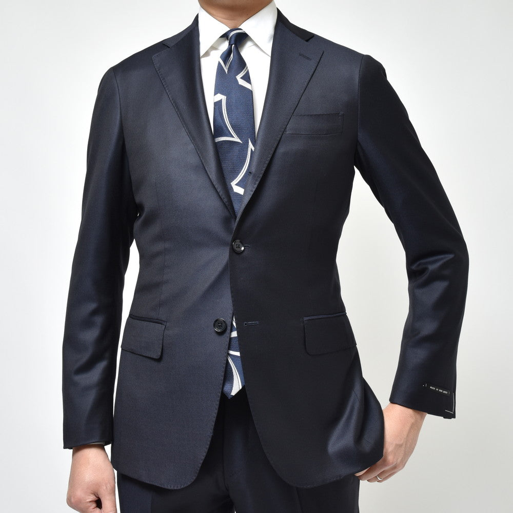 guji(グジ) SUPER150'sウールソリッド3B1プリーツスーツ (MADE BY RING JACKET / LoroPianaファブリック使用)【オールシーズン】