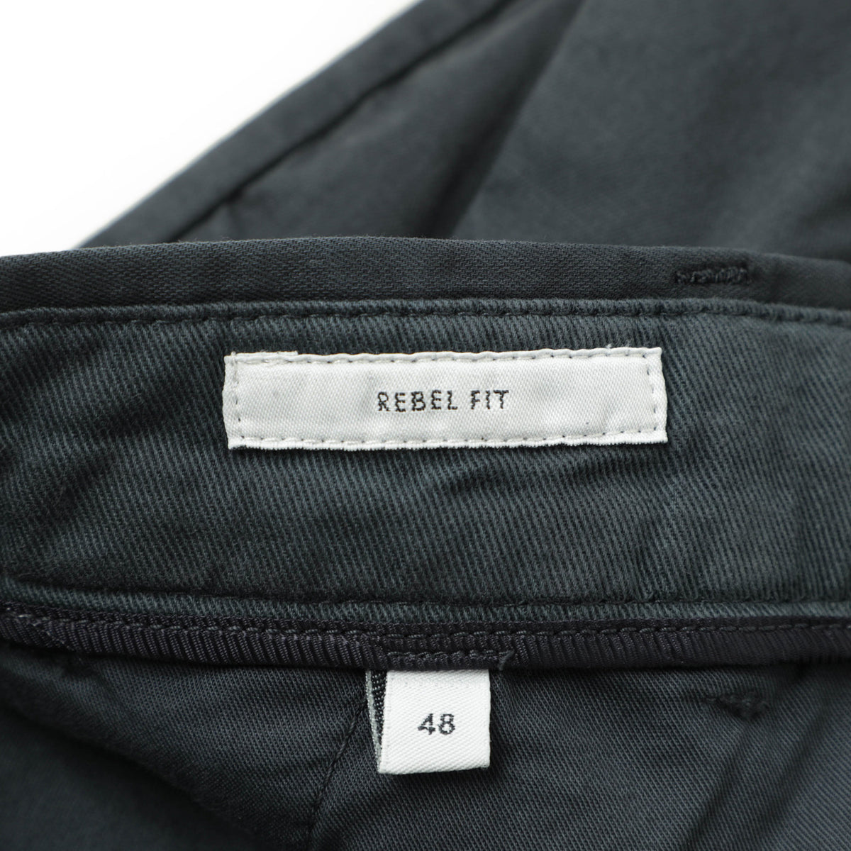 ピーティートリノ / コットン リネン ストレッチ ノープリーツ スラックスパンツ / EDGE / REBEL FIT / ネイビー