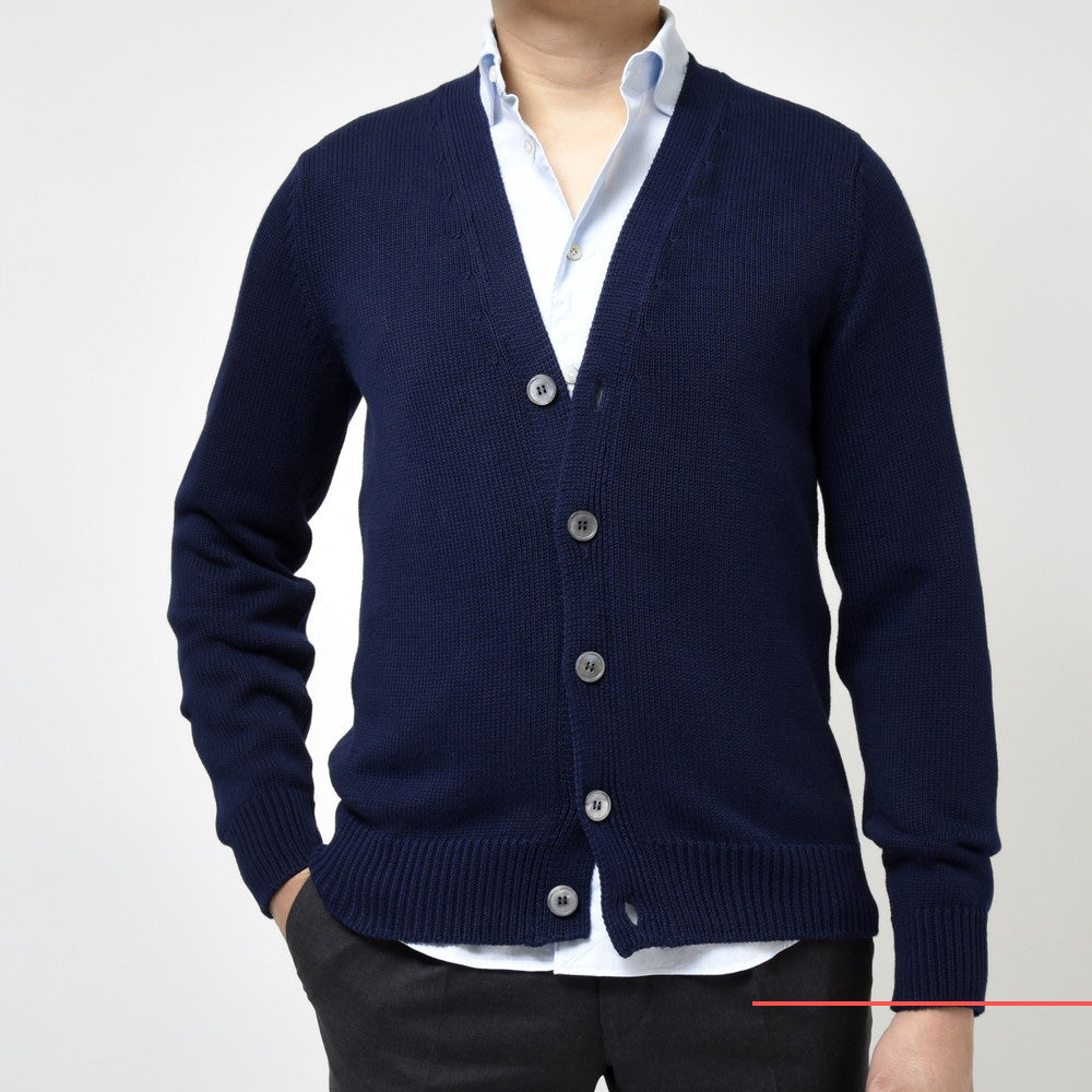 ZANONE(ザノーネ) 5ゲージソフトコットンリブニットカーディガン CARDIGAN/SLIM FIT/813188/ZM360 15602