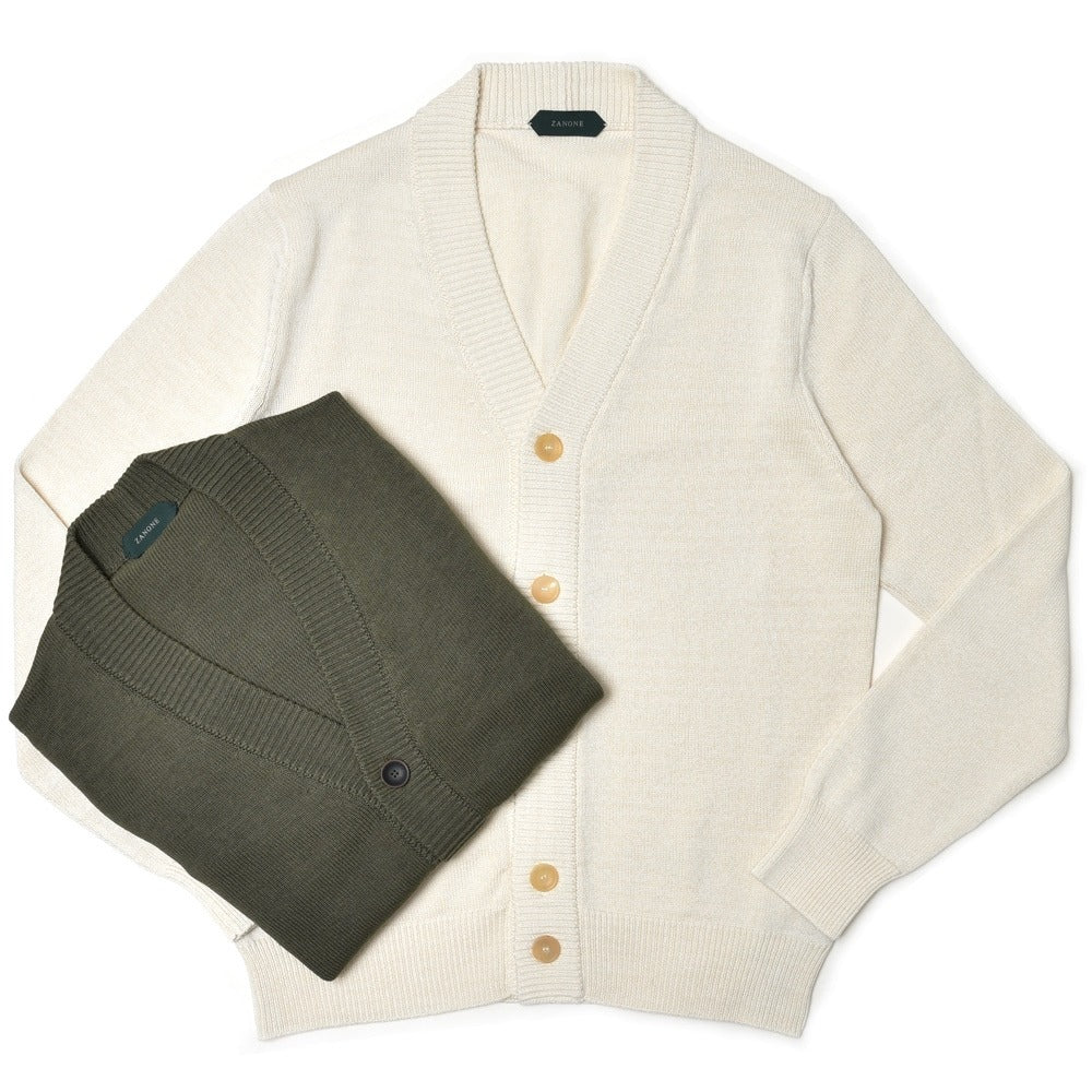 ZANONE(ザノーネ) 5ゲージコットンリブニットカーディガン CARDIGAN/REGULAR FIT/813187/ZM366 15601