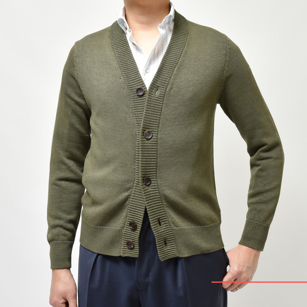 ZANONE(ザノーネ) 5ゲージコットンリブニットカーディガン CARDIGAN/REGULAR FIT/813187/ZM366 15601