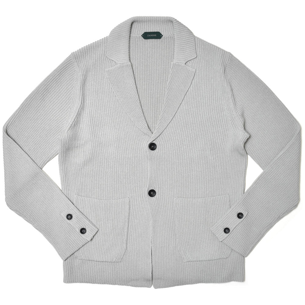 ZANONE(ザノーネ) 7ゲージコットンクレープリブニットラペルドカーディガン GIACCA/SLIM FIT/813054/ZM367 15701
