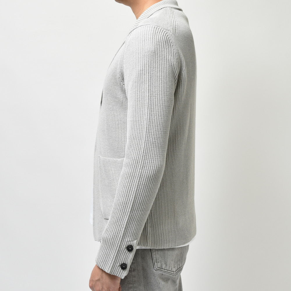 ZANONE(ザノーネ) 7ゲージコットンクレープリブニットラペルドカーディガン GIACCA/SLIM FIT/813054/ZM367 15701