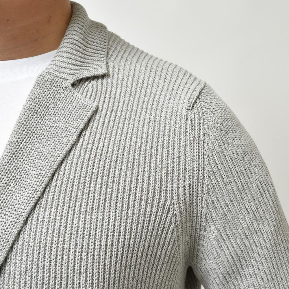 ZANONE(ザノーネ) 7ゲージコットンクレープリブニットラペルドカーディガン GIACCA/SLIM FIT/813054/ZM367 15701