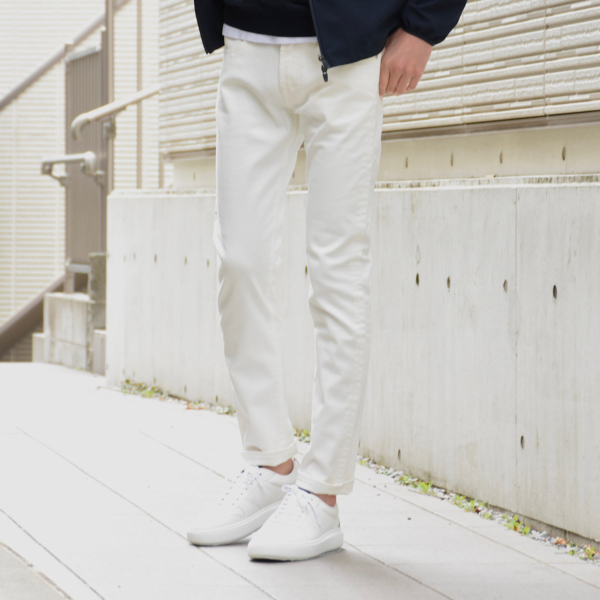 ロイ ロジャース / ストレッチ ホワイトデニム パンツ/SLIM/Leonardo JP MAN BULL ELAST