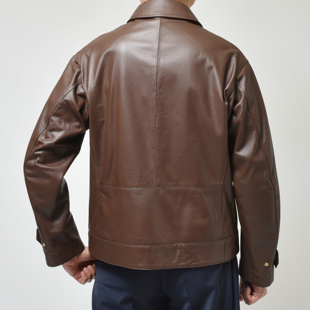 ADORNI(アドルニ) ラムレザーオーバーサイズドフライトジャケット AD4513