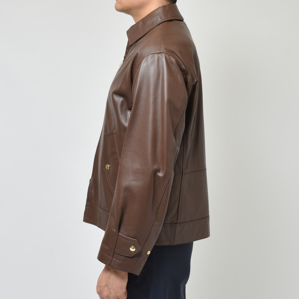 ADORNI(アドルニ) ラムレザーオーバーサイズドフライトジャケット AD4513