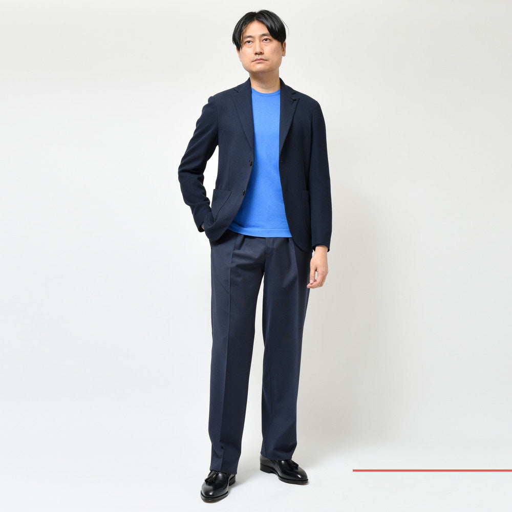 LARDINI(ラルディーニ) IZUMOイズモ ウールポリコットンへインボーンライトウェイトシャツジャケット JZIZUMO/EQSK62509