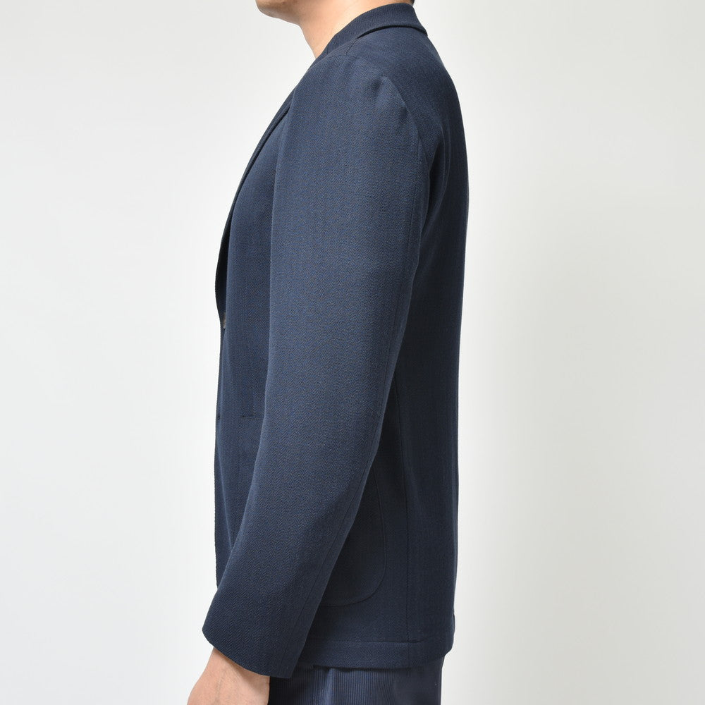 LARDINI(ラルディーニ) IZUMOイズモ ウールポリコットンへインボーンライトウェイトシャツジャケット JZIZUMO/EQSK62509