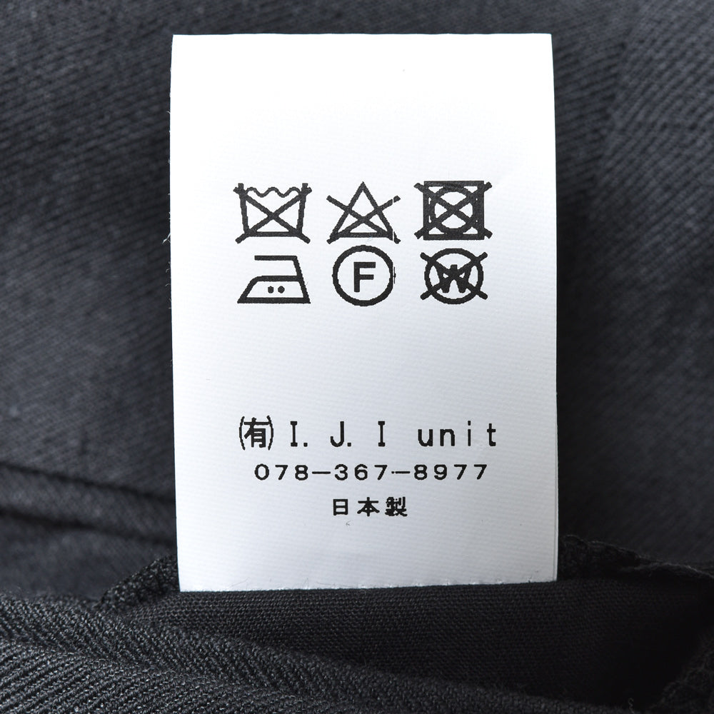 garoh(ガロウ) pants03 ウールリネン1プリーツサイドアジャスターテーパードパンツ