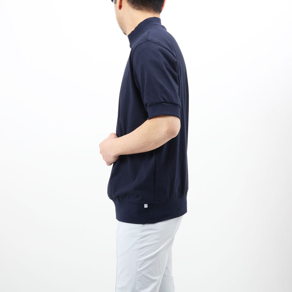 アンティーチポ / スムースコットン モックネック ショートスリーブ Tシャツ/FIANO/smooth