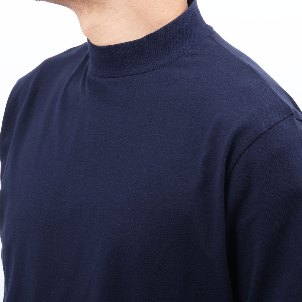 アンティーチポ / スムースコットン モックネック ショートスリーブ Tシャツ/FIANO/smooth