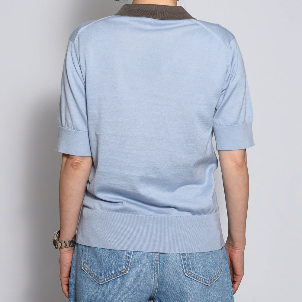 JOHN SMEDLEY(ジョンスメドレー)<BR>S4485 日本別注 コットン30G バイカラーポロニット