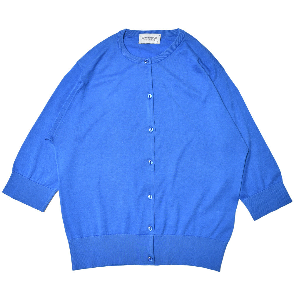 JOHN SMEDLEY(ジョンスメドレー)<BR>S4575 日本別注 コットン30G 半袖クルーネックニットカーディガン