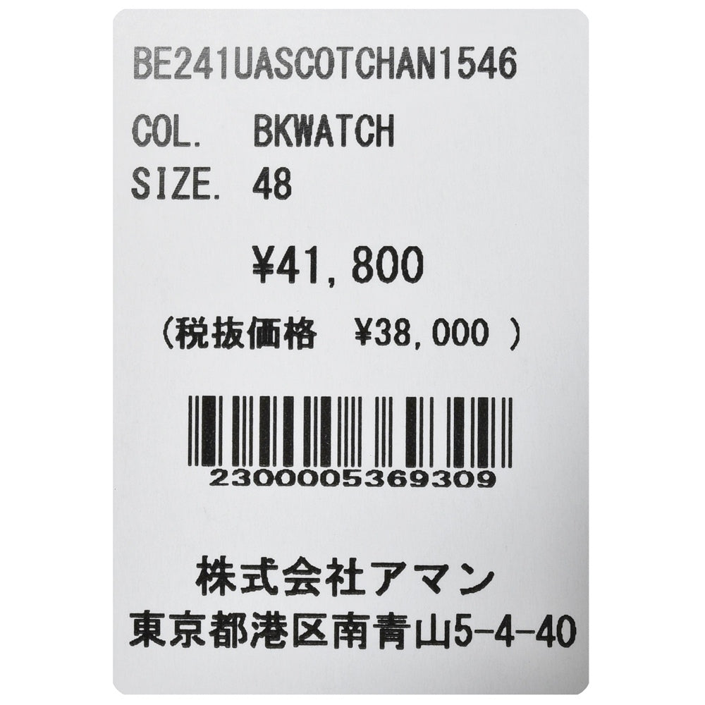 BERWICH(ベルウィッチ) SCOTCHスコッチ ウールトロピカルタータンチェック2インプリーツテーパードクロップドパンツ AN1546
