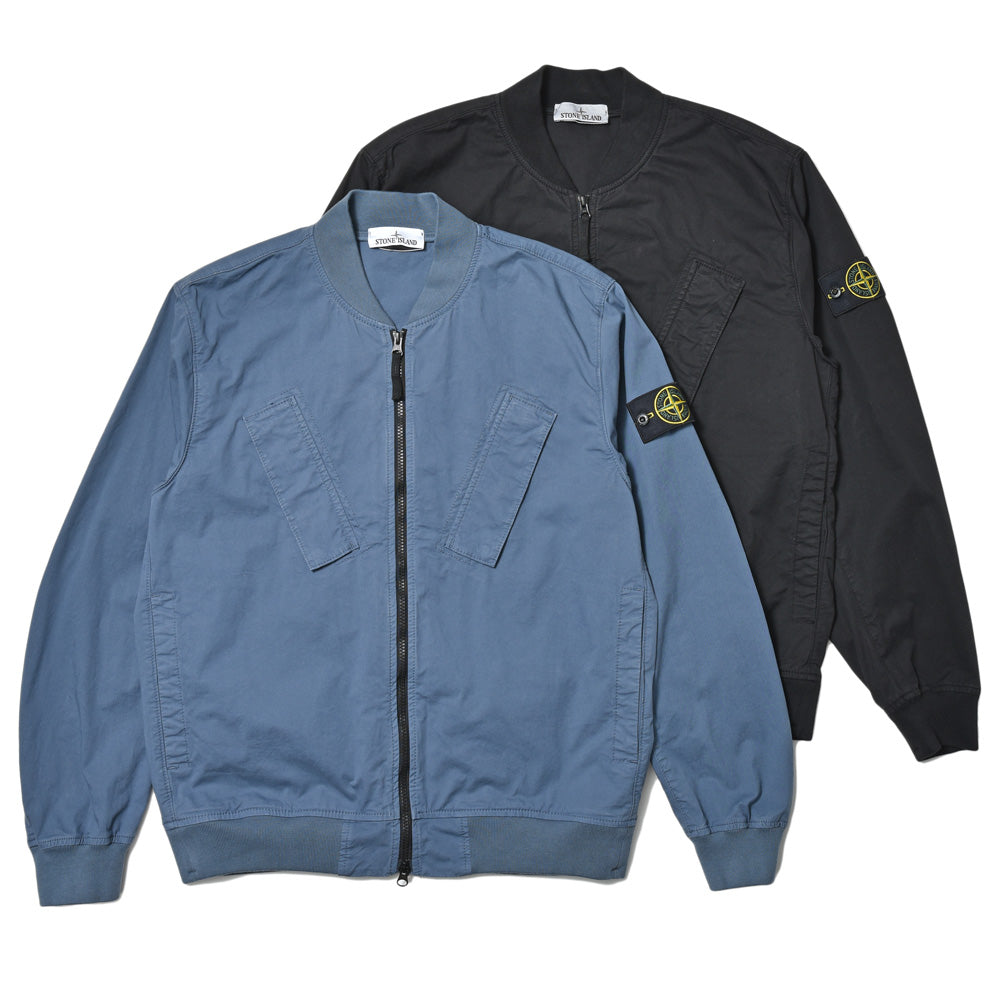 STONE ISLAND(ストーンアイランド) スーピマコットンストレッチツイルボマーブルゾン 80-154-25-10