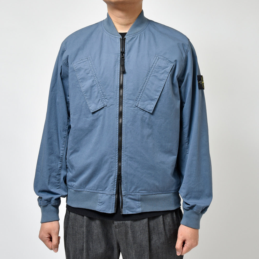 STONE ISLAND(ストーンアイランド) スーピマコットンストレッチツイルボマーブルゾン 80-154-25-10