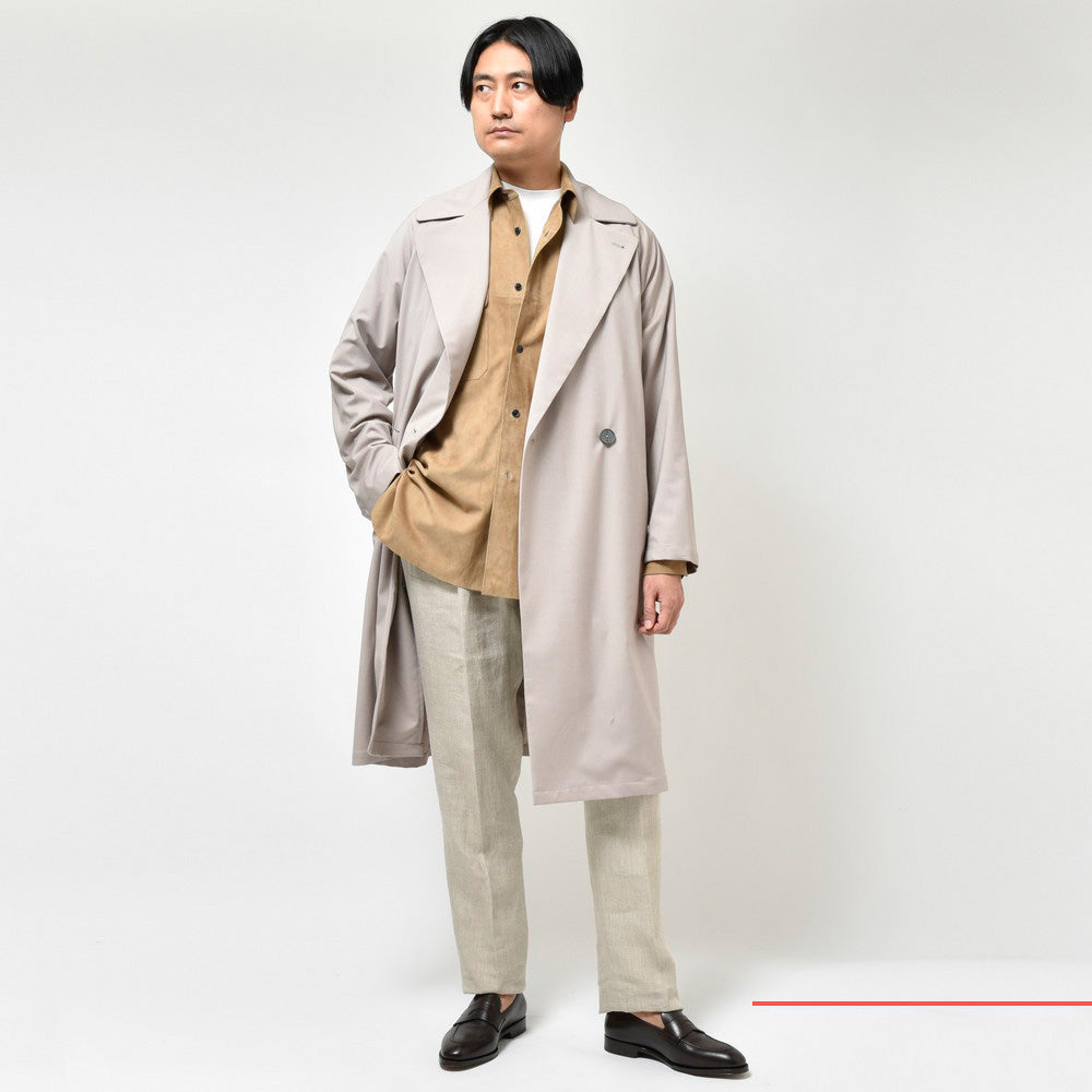 Hevo(イーヴォ) BRINDISIブリンディジ ストレッチテクノトロピカル2Bダブルブレストベルテッドコート BRIN703