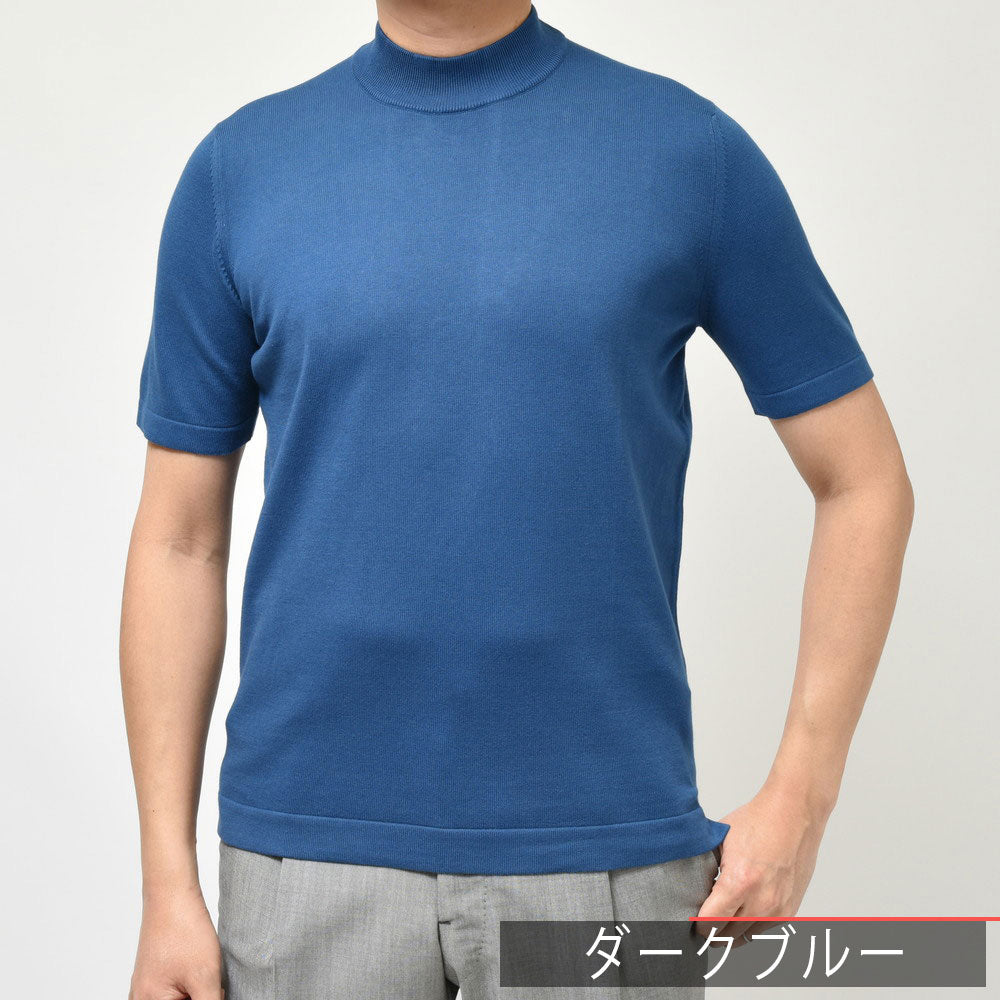 GRAN SASSO(グランサッソ) 12ゲージソフトコットンS/Sモックネックニット 58109/18120