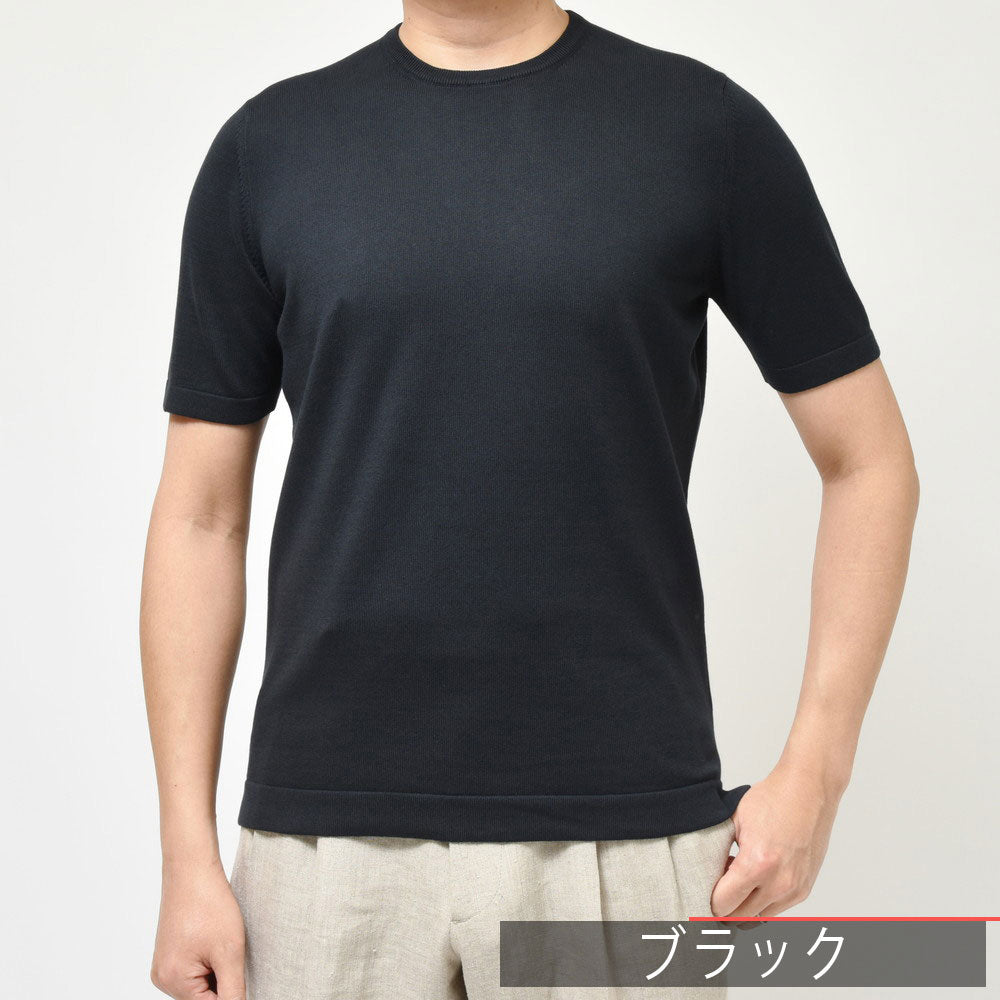 GRAN SASSO(グランサッソ) 12ゲージソフトコットンS/Sクルーネックニット 58138/18120
