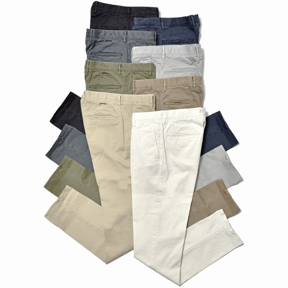 INCOTEX SLACKS(インコテックス スラックス) SLIM FIT ガーメントダイオーガニックコットンストレッチギャバジンテーパードパンツ 17S100-9664A