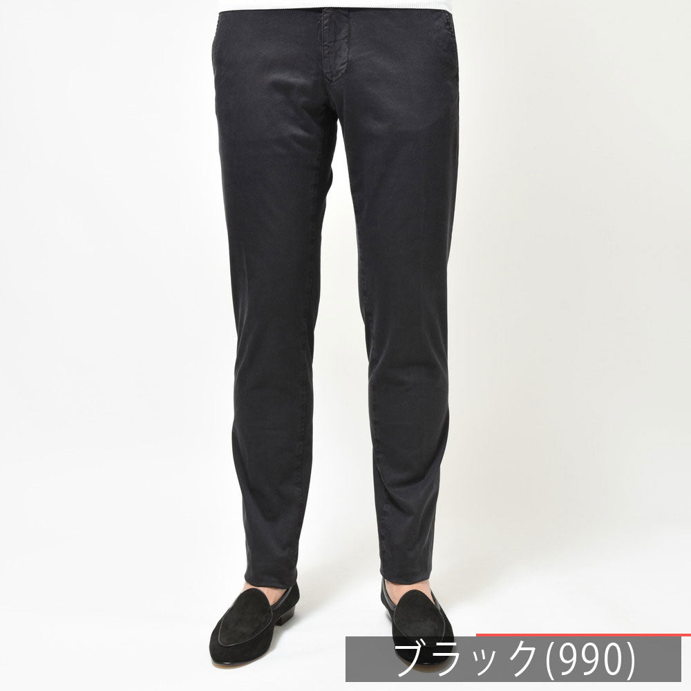 INCOTEX SLACKS(インコテックス スラックス) SLIM FIT ガーメントダイオーガニックコットンストレッチギャバジンテーパードパンツ 17S100-9664A