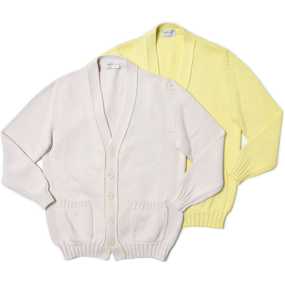 Settefili Cashmere セッテフィーリ カシミア コットン ナイロン ローゲージ ニットカーディガン