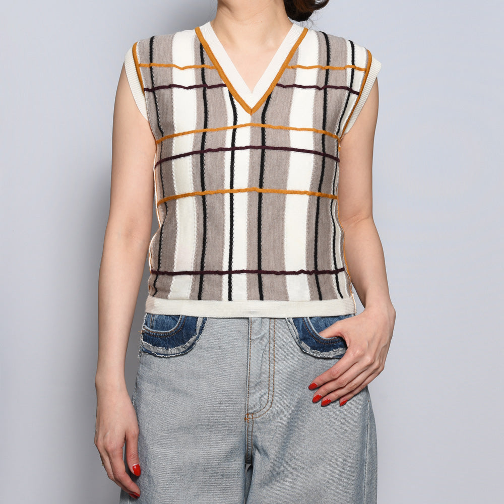 MARNI(マルニ)<BR>CVMD0128Q0/UFZ624 ウール チェックベスト