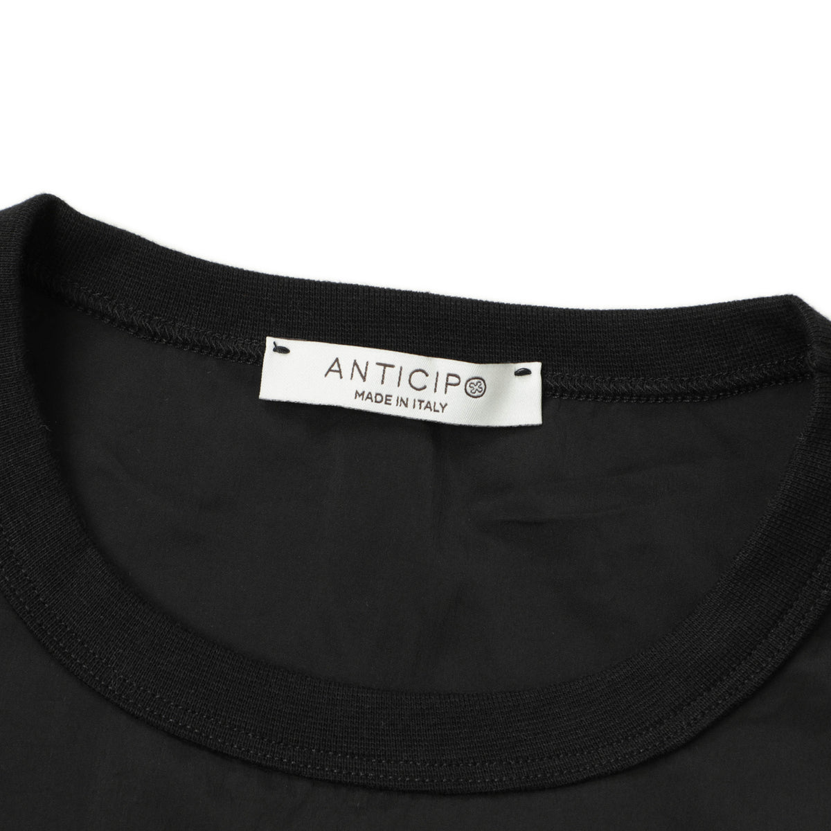 アンティーチポ / 【菅原靴店別注モデル】ナイロン ストレッチ クルーネック リブ カットソー / NEBBIOLO TECH FRTYWR / ブラック