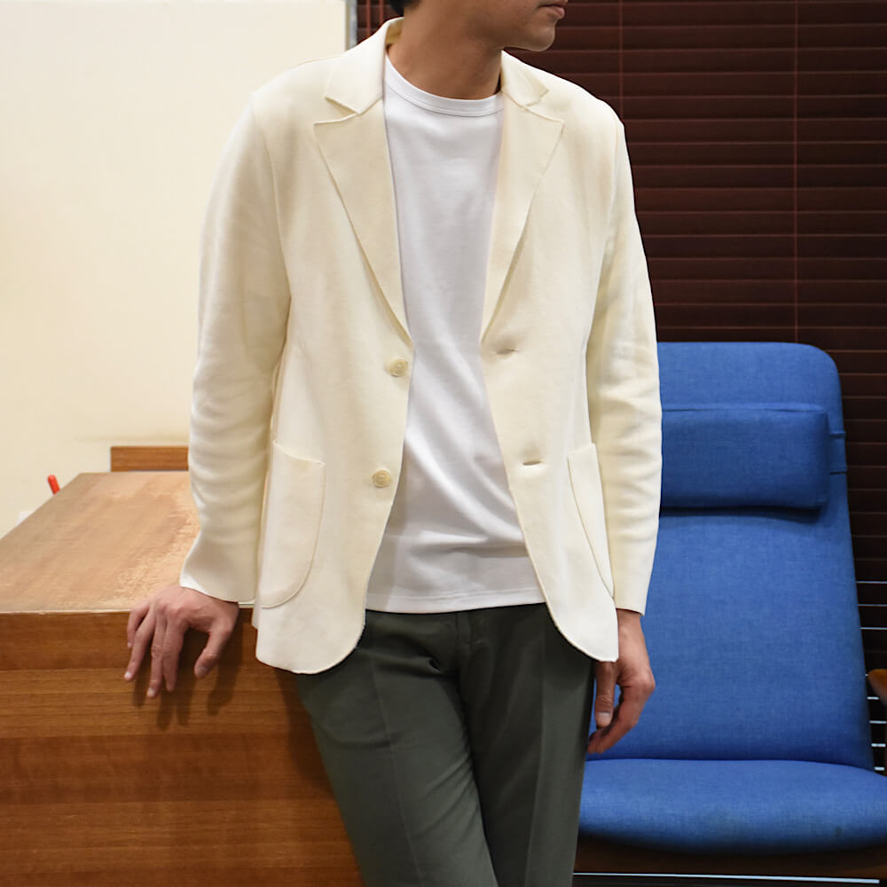 セッテフィーリカシミア / 2B コットン ニットジャケット/JACKET SB