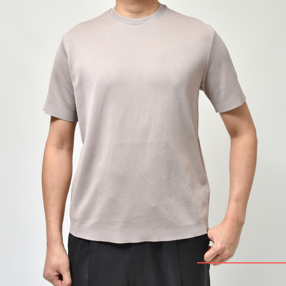 HERNO(ヘルノ) ジャージニットエフェクトS/Sクルーネックカットソー JG000206U-52059