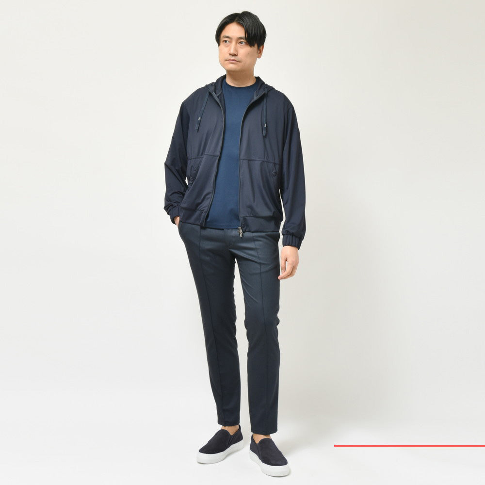 HERNO(ヘルノ) ストレッチナイロンジャージジップフーディー JC000038U-12588S
