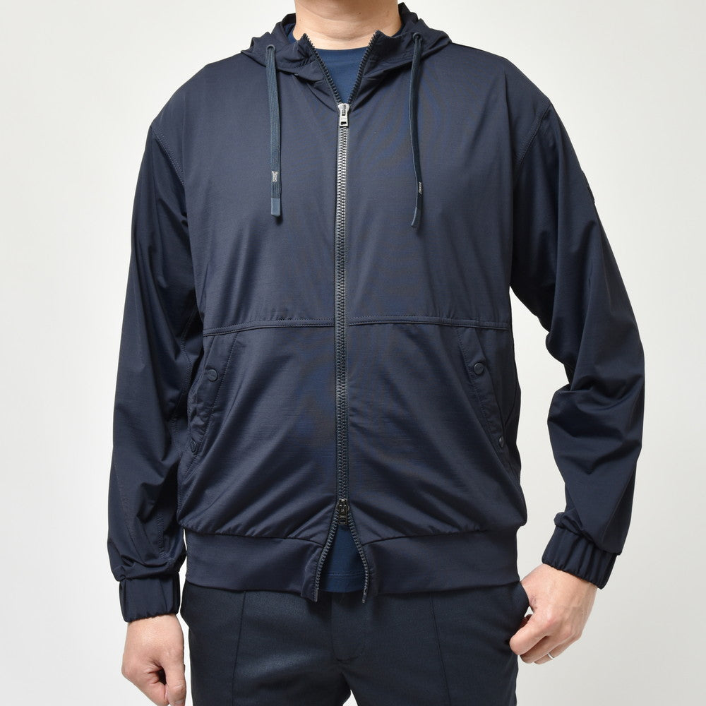 HERNO(ヘルノ) ストレッチナイロンジャージジップフーディー JC000038U-12588S