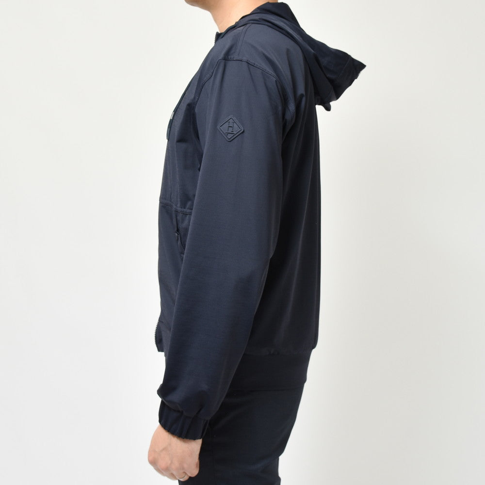 HERNO(ヘルノ) ストレッチナイロンジャージジップフーディー JC000038U-12588S