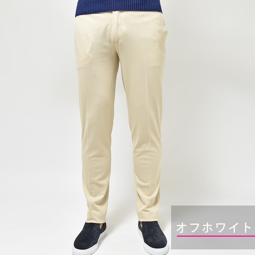 CIRCOLO 1901 チルコロ1901 コットン ストレッチ プレミアムピケ 鹿の子ジャージー セットアップ対応 ノープリーツ パンツ