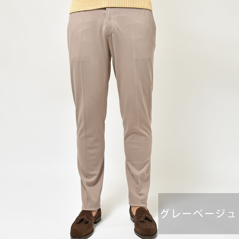 CIRCOLO 1901 チルコロ1901 コットン ストレッチ プレミアムピケ 鹿の子ジャージー セットアップ対応 ノープリーツ パンツ