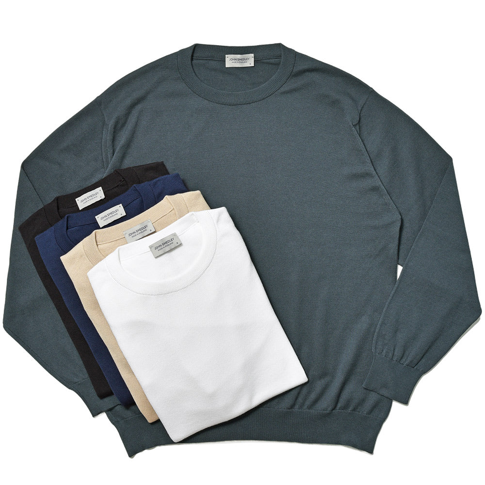 JOHN SMEDLEY ジョンスメドレー S4577 シーアイランドコットン 24ゲージ クルーネック ニット