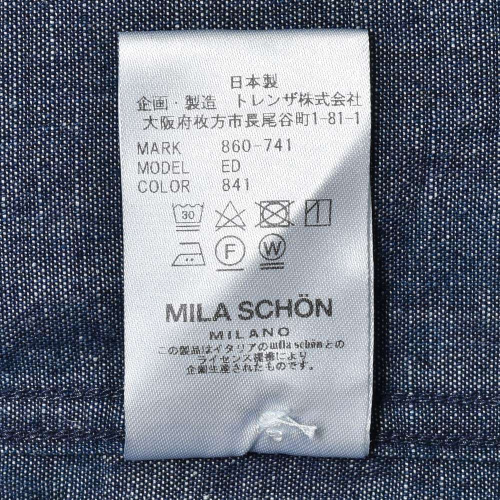 MILA SCHON MILANO(ミラ ショーン ミラノ) コットンリネンシャンブレ―ウエスタンシャツ 860741