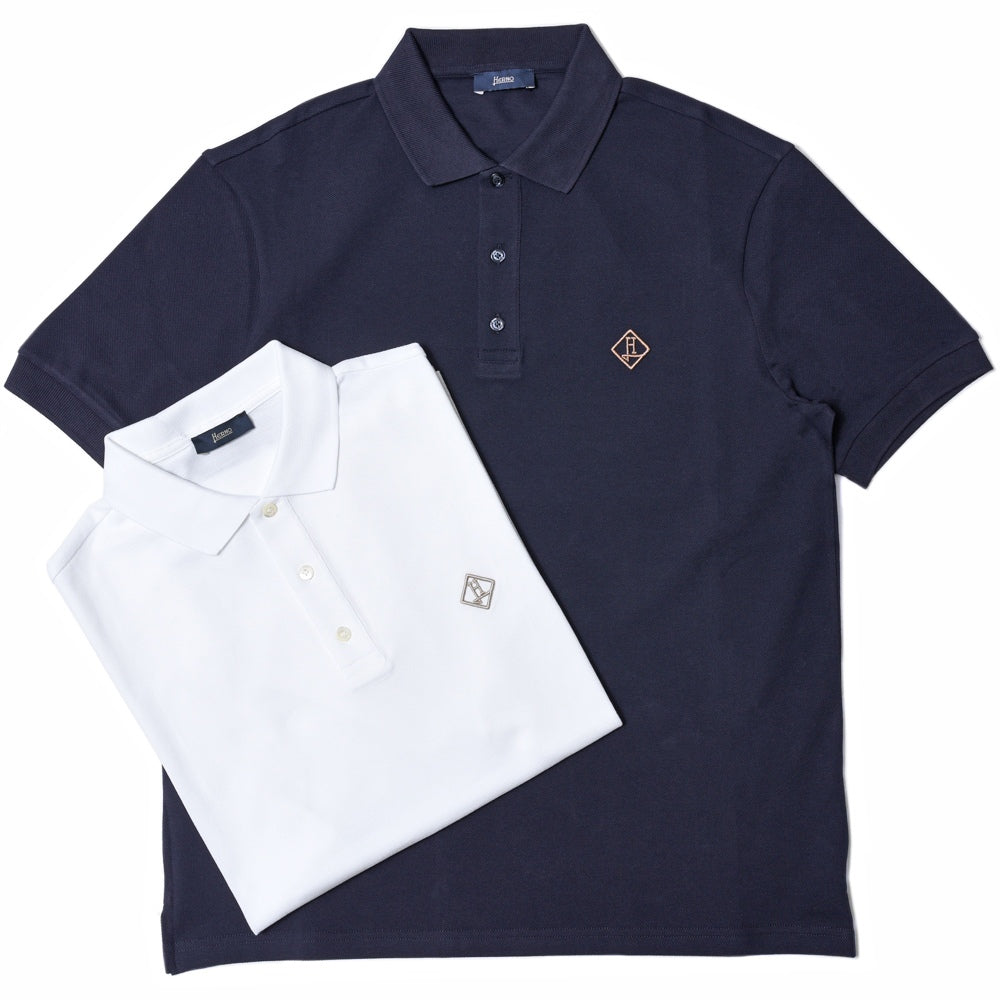 HERNO(ヘルノ) コットン鹿の子S/Sポロ JPL0012U-54005