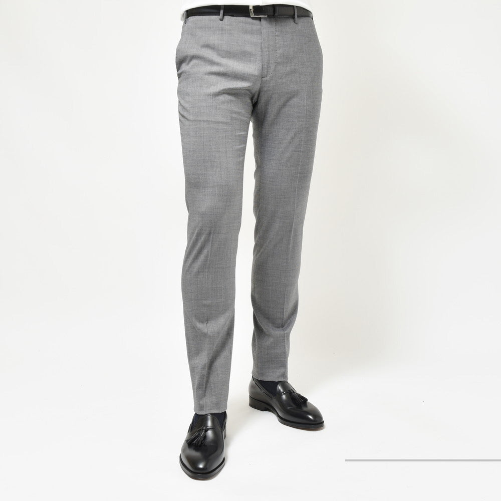 INCOTEX(インコテックス) SLIMFIT ウォッシャブルストレッチウールマイクロハウンドトゥーステーパードパンツ 1W0030-90406/11571
