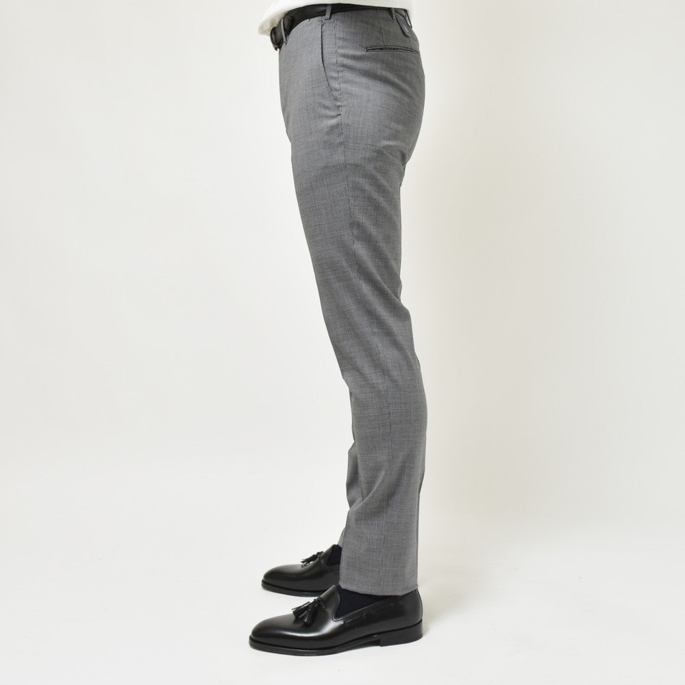INCOTEX(インコテックス) SLIMFIT ウォッシャブルストレッチウールマイクロハウンドトゥーステーパードパンツ 1W0030-90406/11571