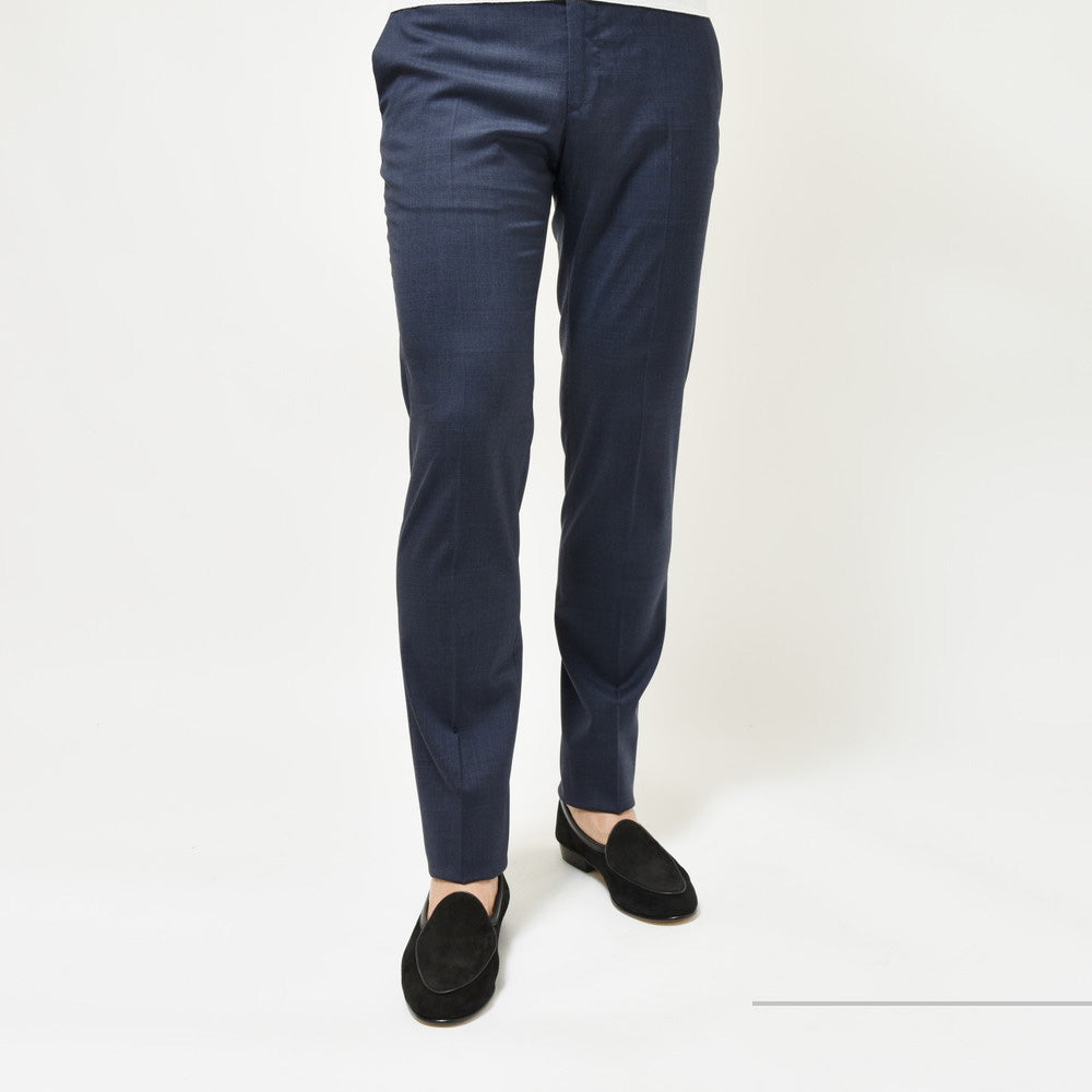 INCOTEX(インコテックス) SLIMFIT ウォッシャブルストレッチウールマイクロハウンドトゥーステーパードパンツ 1W0030-90406/11571
