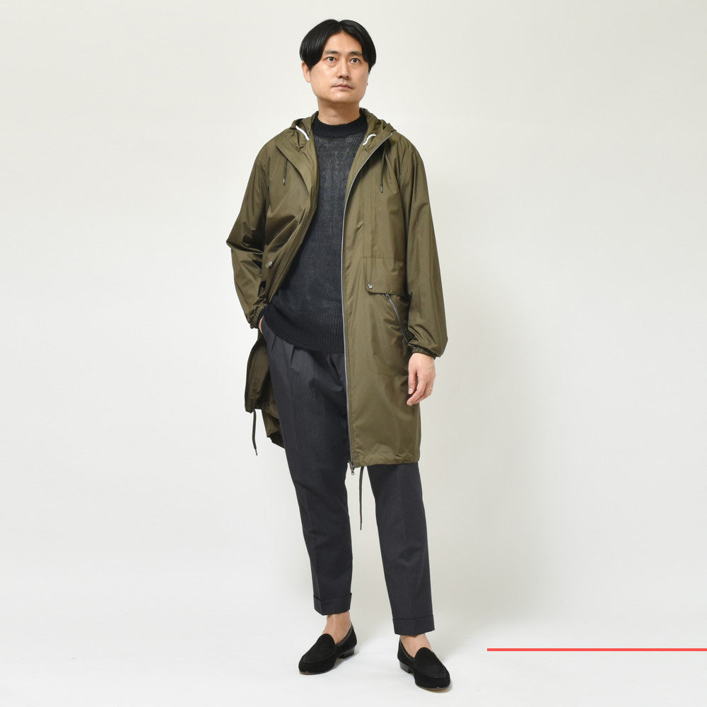 HERNO(ヘルノ) Globeグローブ リップストップポリエステルジップフーディーコート PA000135U-12571