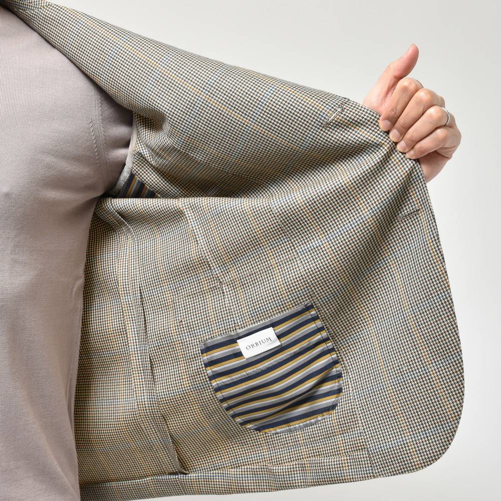 ORBIUM(オルビウム) BOATING BLAZERボーティングブレザー ウールガンクラブチェック3Bジャケット 6-A
