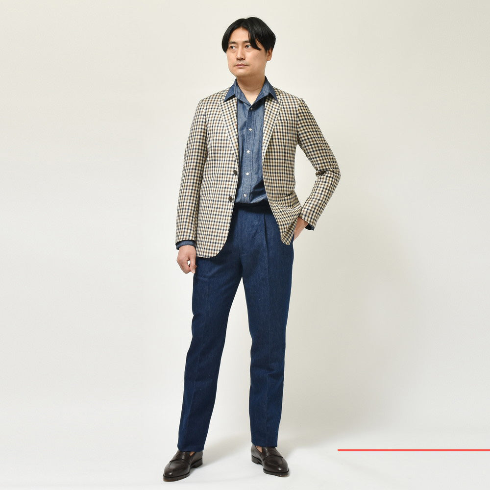 MILA SCHON MILANO(ミラ ショーン ミラノ) ウールクラブチェック3Bジャケット 86211M