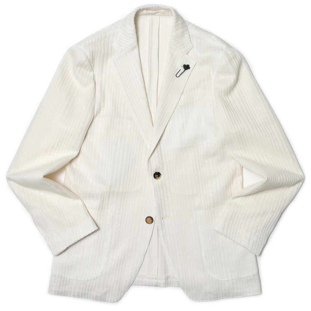 LARDINI(ラルディーニ) LIKNITライクニット リネンレーヨンシャドーストライプ2Bジャケット ALKJ8Q041