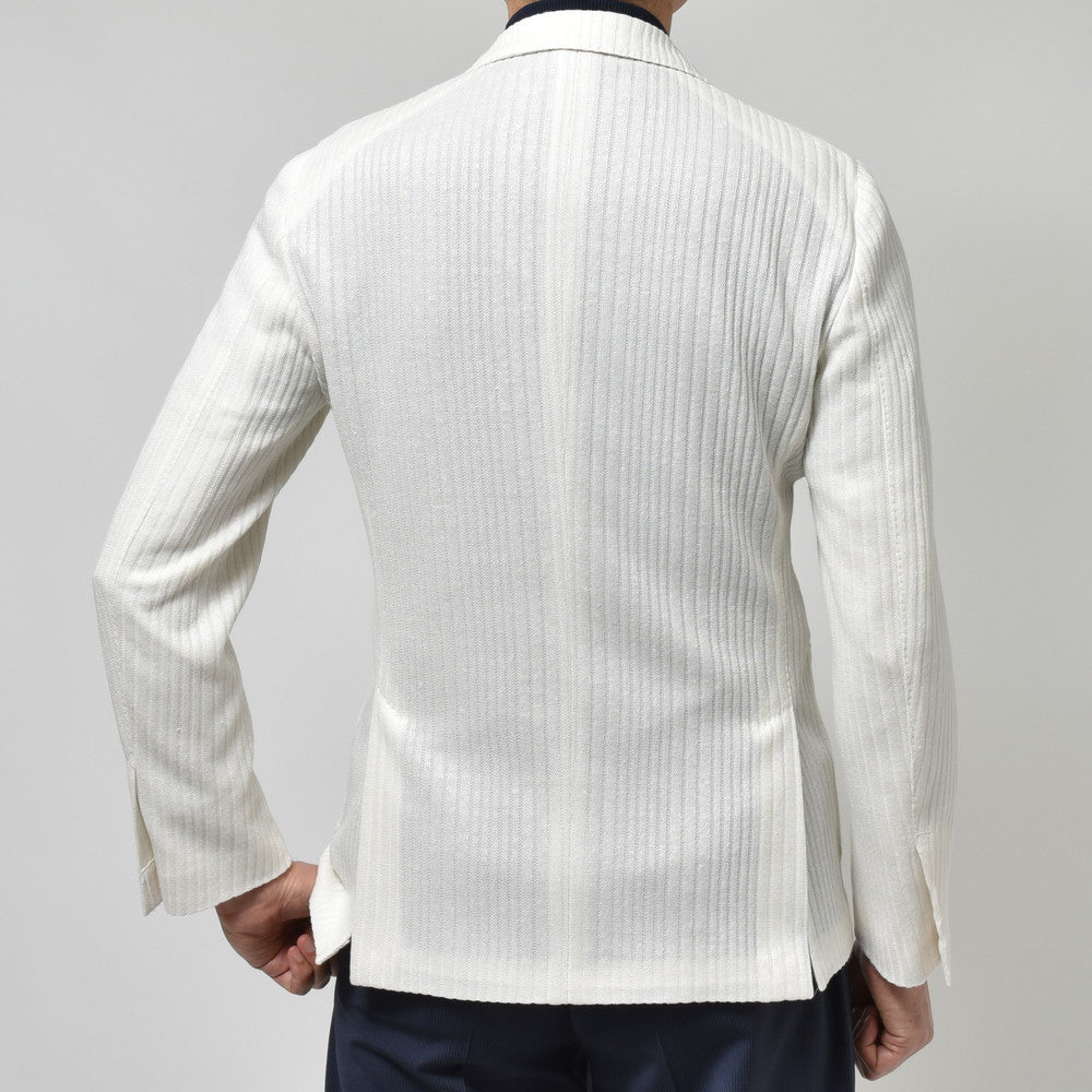 LARDINI(ラルディーニ) LIKNITライクニット リネンレーヨンシャドーストライプ2Bジャケット ALKJ8Q041