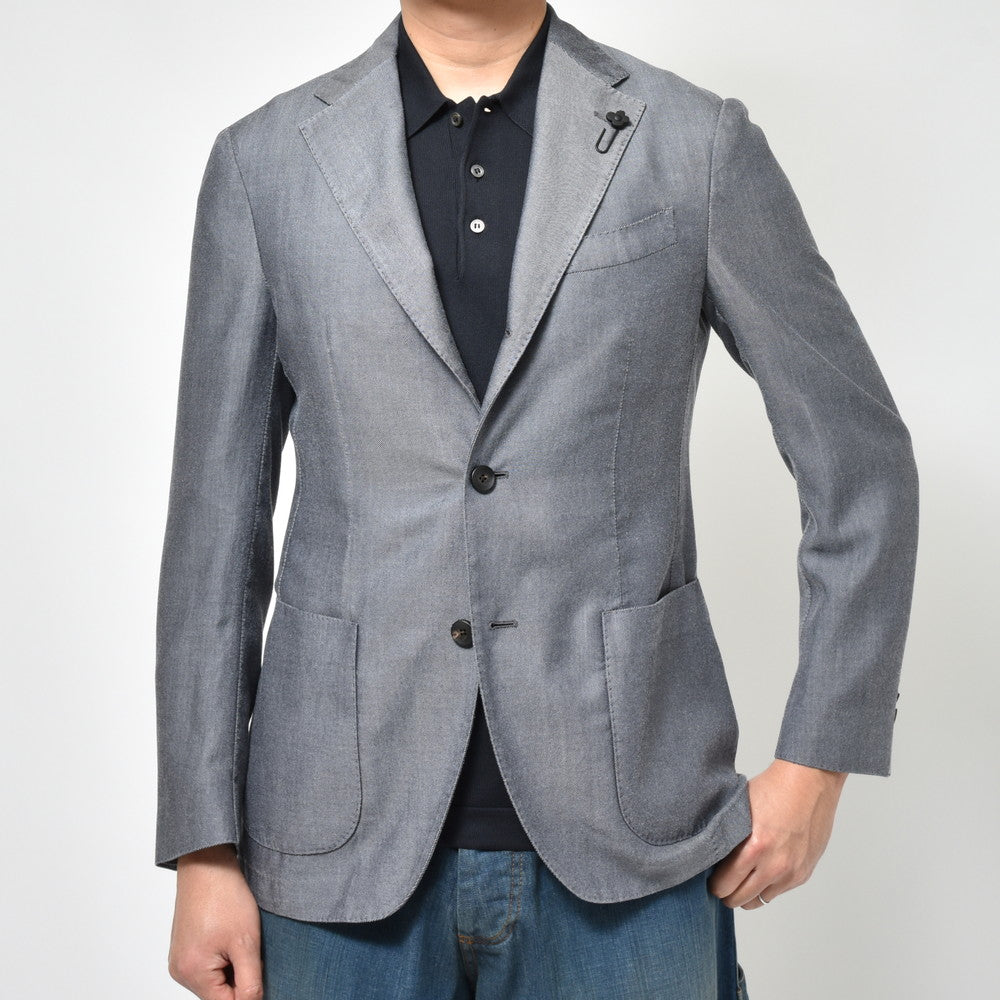 LARDINI(ラルディーニ) DYEDダイド ガーメントダイテンセルウールデニム3Bジャケット A326AQ201
